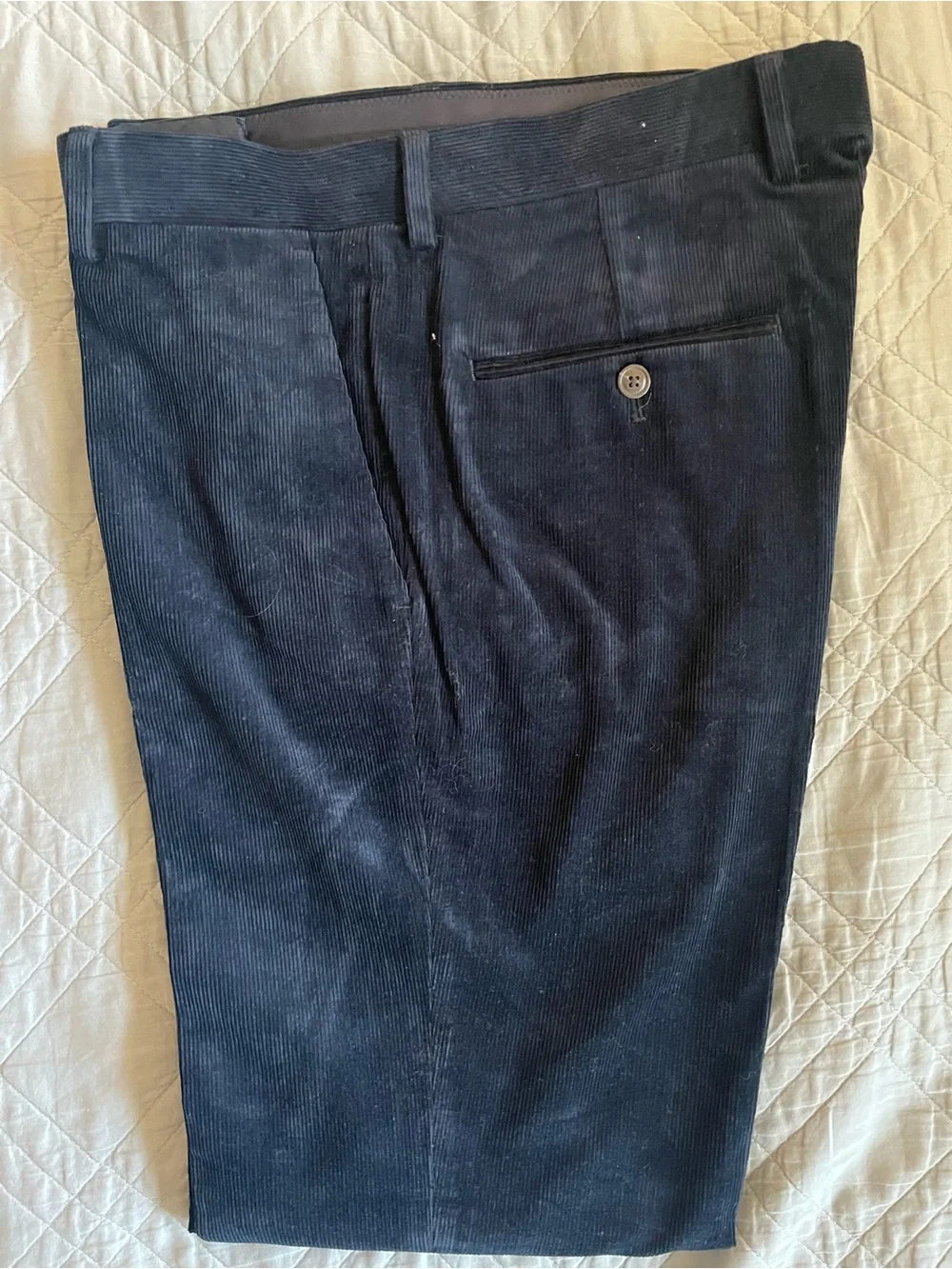 J CREW Ludlow Slim-fit suit pant in Italian corduroy in Navy 31 NWT $298 CL279